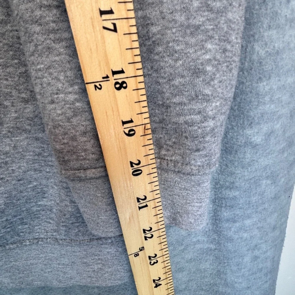 Vintage Sweatshirt Cardigan‎ Autumn Gnome Pumpkin Leaves Whimsical Gray 1X Plus